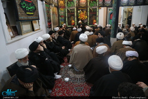 مراسم عزادارى شهادت حضرت فاطمه زهرا(س) در بيت آيت الله دوستى زنجانى