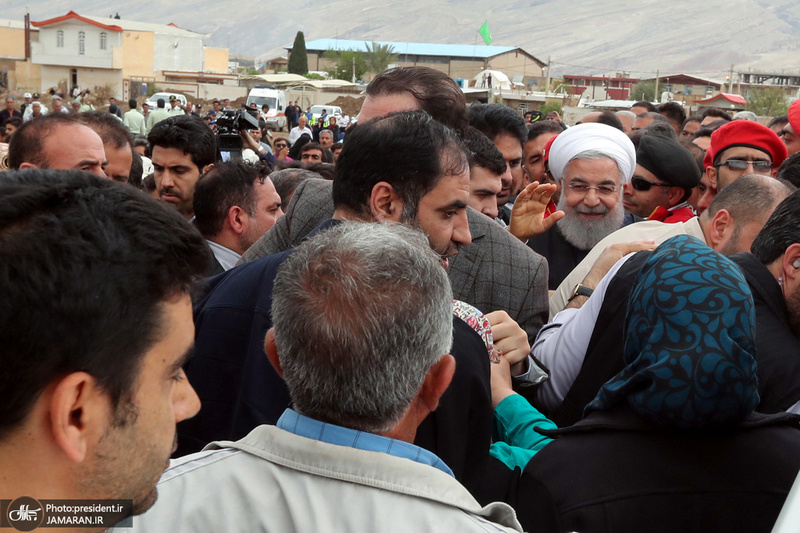 بازدید روحانی از مناطق سیل زده استان لرستان