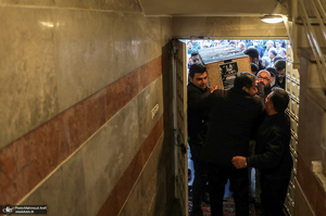 مراسم تشییع مادر شهیدان جواد سپهری