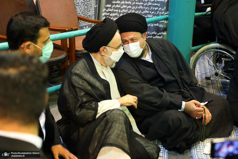 مراسم وداع با پیکر حجت الاسلام و المسلمین سید محمود دعایی در حسینیه جماران -3