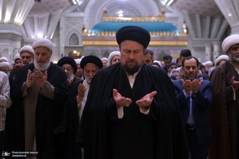 حضور آیت الله موسوی جزایری در حرم امام خمینی (س)