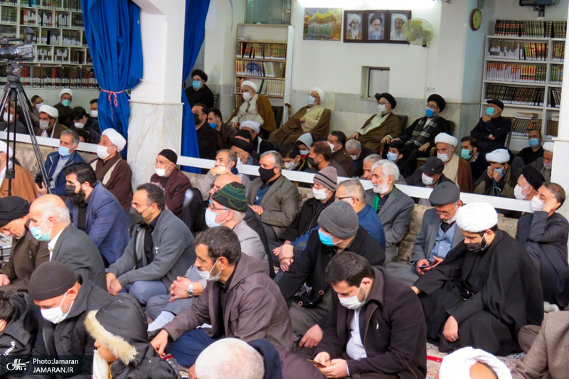 مراسم عزاداری شهادت حضرت فاطمه (س) در دفتر آیت الله العظمی صانعی (ره)