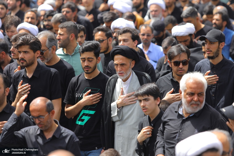 دسته عزای شهادت امام صادق(ع) با حضور آیت الله العظمی وحید خراسانی