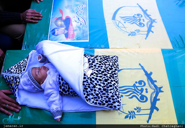 مراسم تشییع پیکر مطهر پنج شهید مدافع حرم حضرت زینب(س) در قم