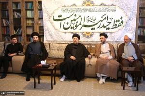 حضور سید حسن خمینی در منزل حجت الاسلام و المسلمین شهید خطیب