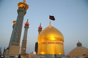 مراسم تعویض پرچم حرم حضرت معصومه (س) در شب اول ماه محرم‎‎