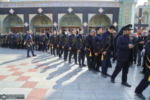 دسته عزاداری خادمین حرم مطهر حضرت معصومه (س) در سالروز شهادت امام رضا (ع)