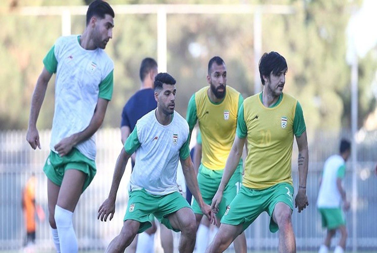 آخرین تمرین تیم ملی فوتبال ایران قبل از اعزام به کافا