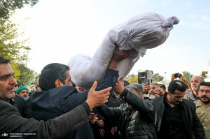 مراسم تشییع و خاکسپاری پیکر شهید سید هادی خرقانی