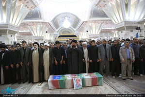 مراسم تشییع پیکر مطهر شهید حمله تروریستی اخیر مازیار سبزعلی در حرم مطهر امام خمینی(س)