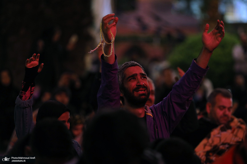 احیای شب بیست و سوم ماه مبارک رمضان در میدان فلسطین