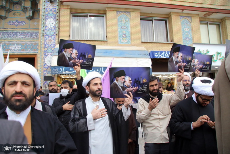 راهپیمایی مردم قم در محکومیت ترور سردار قاسم سلیمانی