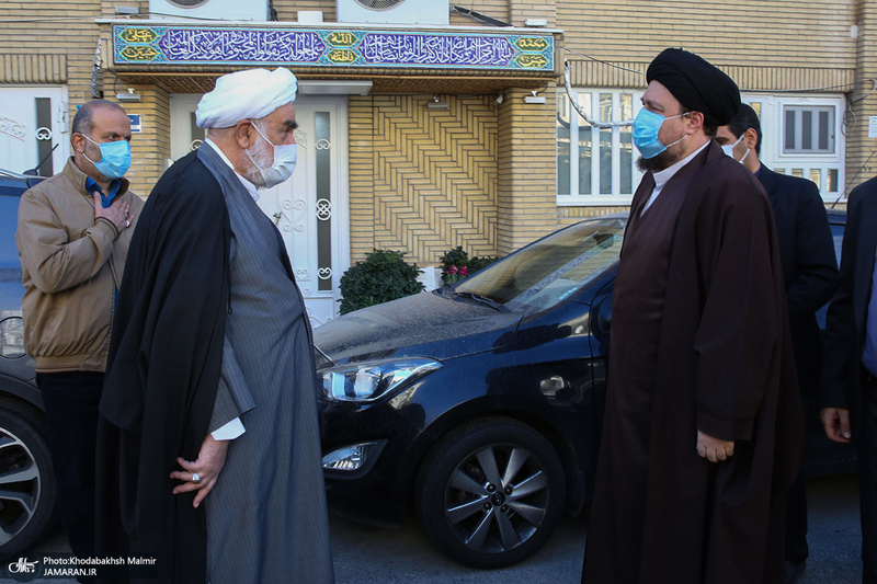 مراسم تشییع همسر آیت الله ری شهری با حضور سید حسن خمینی