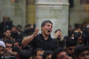 مراسم عزاداری ایام فاطمیه در مسجد اعظم قم‎‎