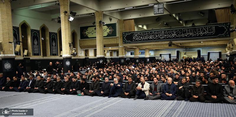 اولین شب مراسم عزاداری حضرت فاطمه‌زهرا (س) در حسینیه امام خمینی