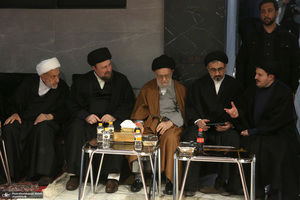 حضور سید حسن خمینی در منزل آیت الله امام جمارانی