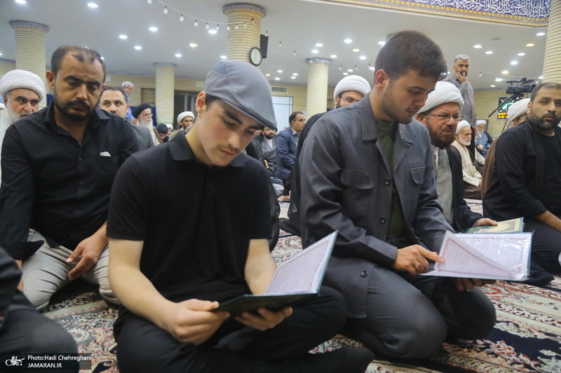 مراسم ختم مادر همسر آیت الله محمدجواد فاضل لنکرانی