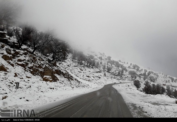 سه محور ورودی استان به دلیل بارش باران و برف مسدود شد