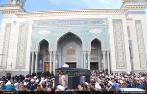 مراسم تشییع و تدفین آیت الله نصرالله شاه آبادی(ره) در قم 