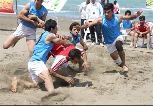 رقابت های کبدی ساحلی دستجات آزاد  کشور در ساری آغاز شد