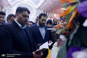 تجدید میثاق جمعی از قهرمانان ،پهلوانان و هنرمندان پیشکسوت با آرمان های حضرت امام(س)