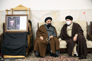 حضور سید حسن خمینی در منزل مرحوم آیت الله ری شهری (ره)