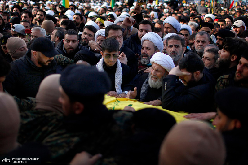 تصاویر اختصاصی جماران از مراسم تشییع شهیدان سید حسن نصرالله و سید هاشم صفی الدین -1