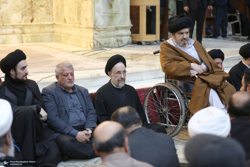 مراسم بیست‌و‌نهمین سالگرد ارتحال حاج سید احمد خمینی و بزرگداشت آیت‌الله بجنوردی در حرم امام