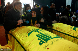 مراسم تشییع شهدای حزب الله در بیروت