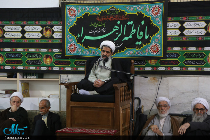 مراسم عزاداری ایام فاطمیه(س) در دفتر آیت الله العظمی صانعی در قم