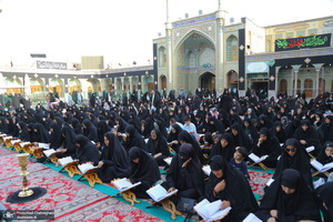 مراسم تعویض پرچم حرم حضرت معصومه (س) در شب اول ماه محرم‎‎