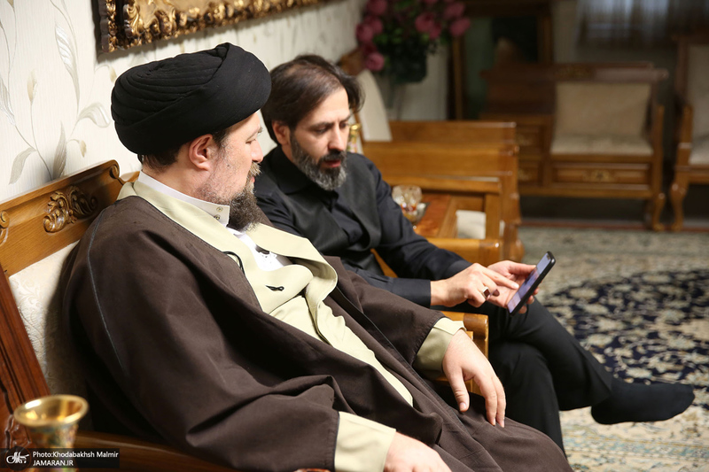 حضور سید حسن خمینی در منزل مرحوم آیت الله ری شهری (ره)