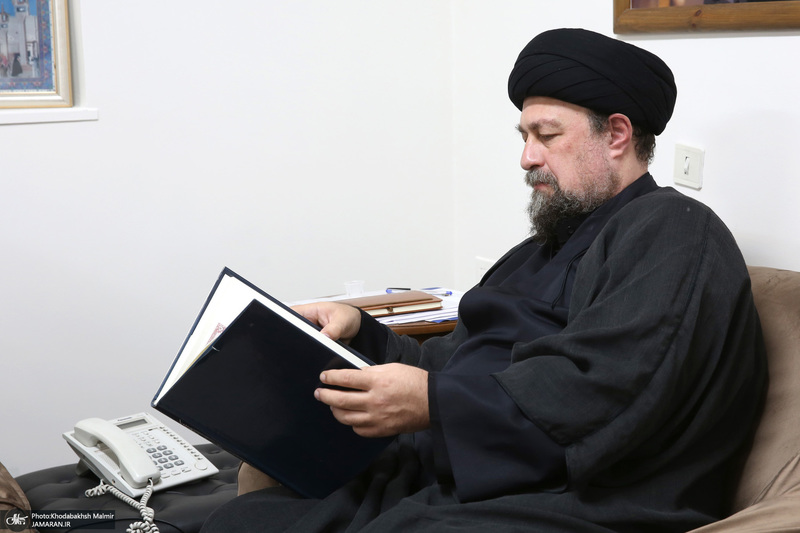 دیدار مدیرعامل بانک ملی ایران ابوالفضل نجارزاده و اعضای هیئت عامل با سید حسن خمینی