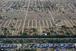 تصاویر هوایی از راهپیمایی میلیونی اربعین 
