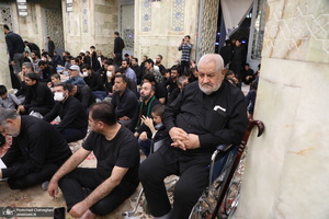 مراسم عزاداری شب هفتم ماه محرم در مسجد اعظم قم‎‎