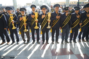 دسته عزاداری خادمین حرم مطهر حضرت معصومه (س) در سالروز شهادت امام رضا (ع)