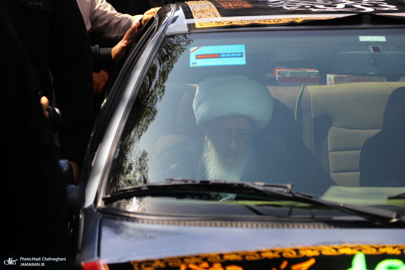 دسته عزاداری شهادت امام عسکری (ع) با حضور آیت‌الله العظمی وحید خراسانی