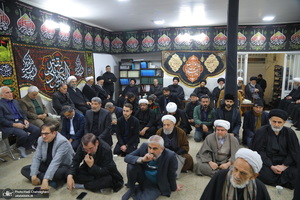 عزاداری شهادت حضرت فاطمه (س) در بیت آیت الله دوستی زنجانی‎