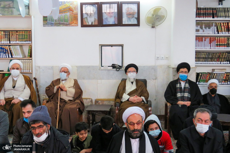مراسم عزاداری شهادت حضرت فاطمه (س) در دفتر آیت الله العظمی صانعی (ره)