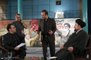 پشت صحنه برنامه تلویزیونی «صف اول» با حضور سید حسن خمینی