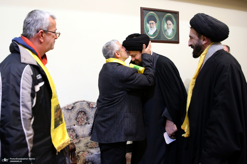 دیدار جمعی از خانواده  های شهدای لبنان با سیدحسن خمینی