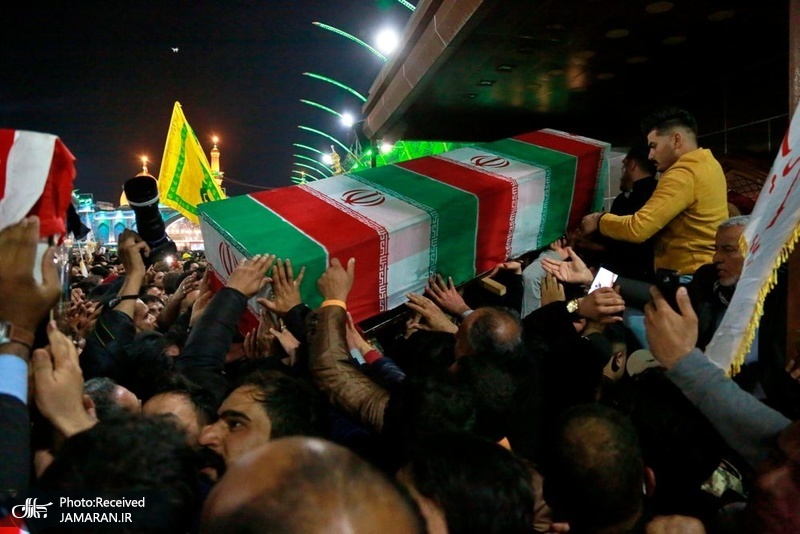 تشییع باشکوه شهیدان سردار قاسم سلیمانی و ابومهدی المهندس در کربلا و نجف