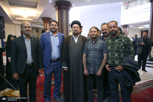 دیدار رئیس و کارکنان موسسه‎ تنظیم و نشر آثار امام خمینی با سید حسن خمینی