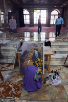 کارگاه هنری نقاشی و نقاشی‌خط در حرم مطهر امام خمینی(س)