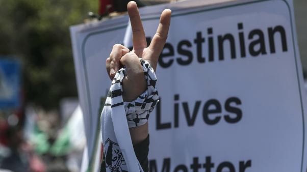 تظاهرات زنان در غزه علیه طرح الحاق سرزمین‌های کرانه باختری به رژیم اشغالگر قدس