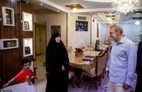 دیدار لاریجانی با خانوادهٔ سرداران شهید محرابی و شادمانی (8)
