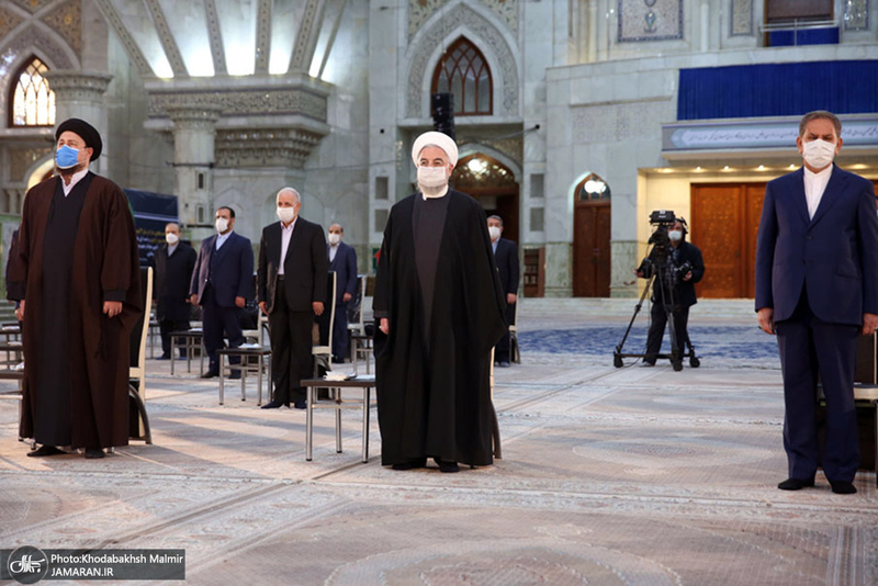 تجدید میثاق رئیس جمهور و اعضای هیأت دولت با آرمان‌های حضرت امام(س)