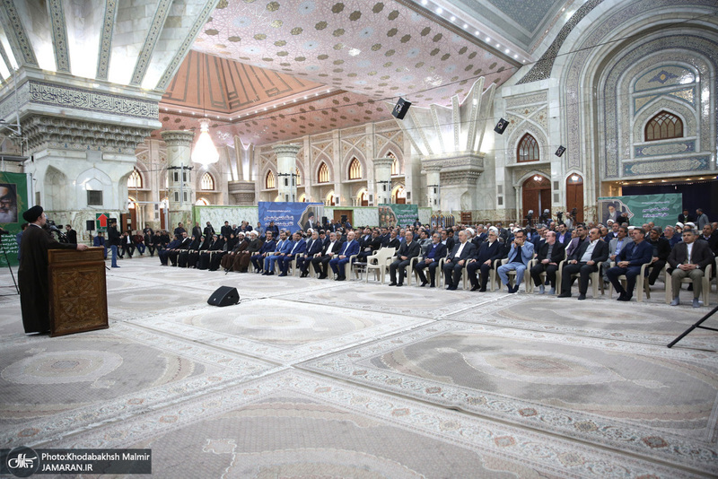 تجدید میثاق رئیس و جمعی از نمایندگان مجلس شورای اسلامی با آرمان‌های امام خمینی(س)-2