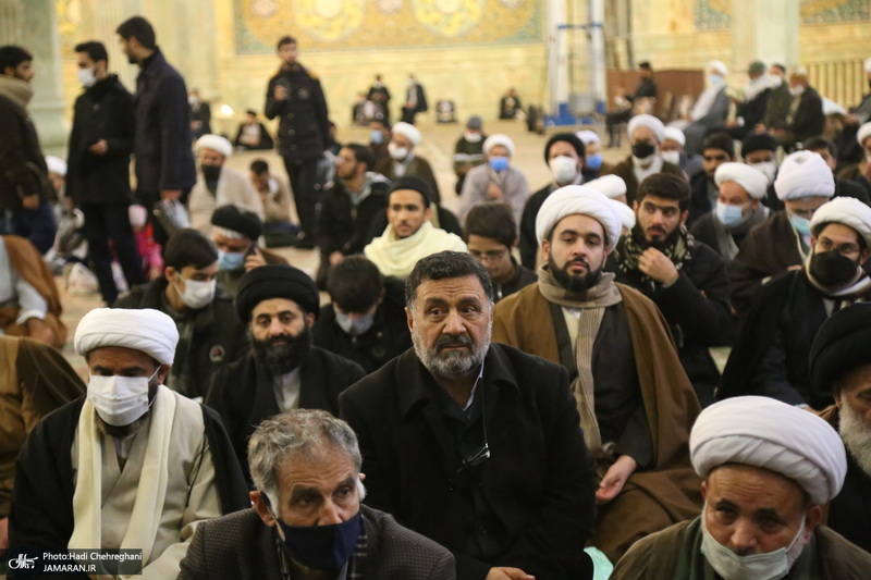 حضور مراجع و علما در مسجد امام حسن عسکری(ع) در پی ارتحال آیت الله العظمی صافی(ره)
