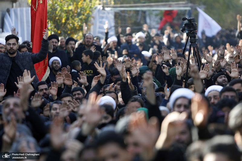 دسته عزاداری روز شهادت حضرت زهرا (س) با حضور آیت الله العظمی وحید خراسانی